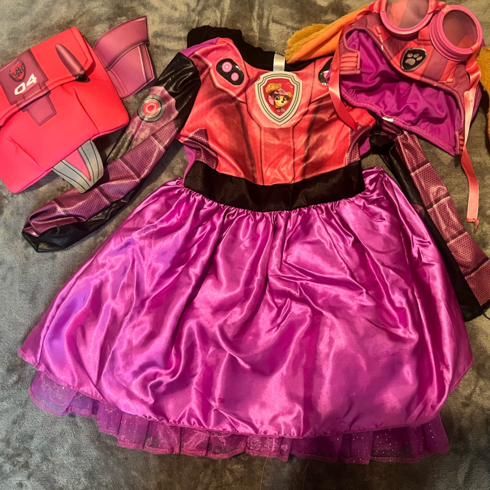 Toddler Paw Patrol Skye Light up Halloween Costume with Head piece 3-4T